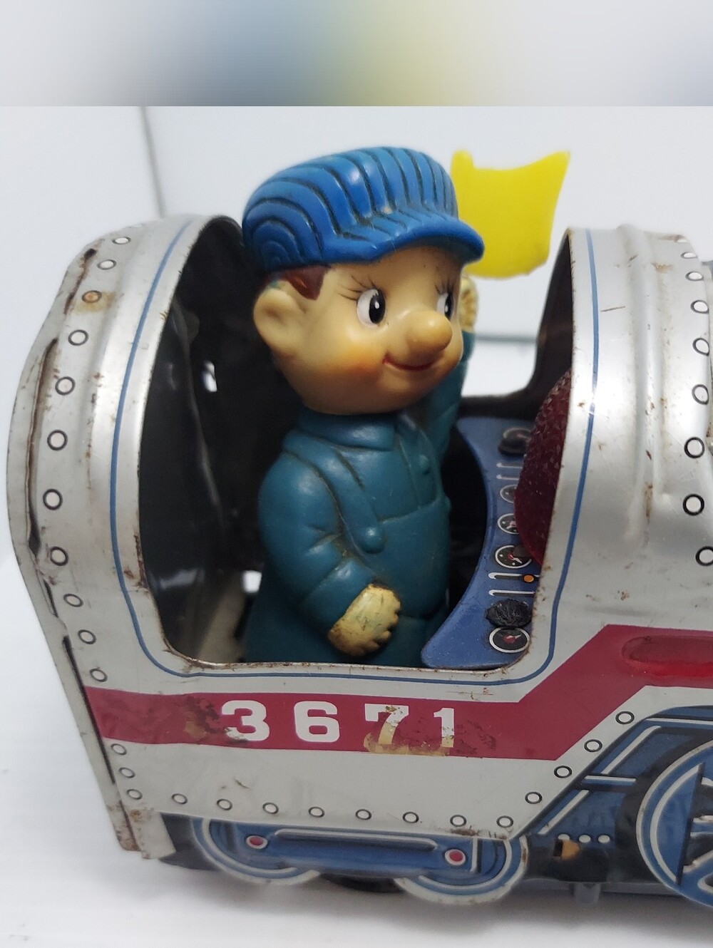 Vintage 1960's Mountain Special #3671 Tin Toy Train Modern Toys Made in Japan